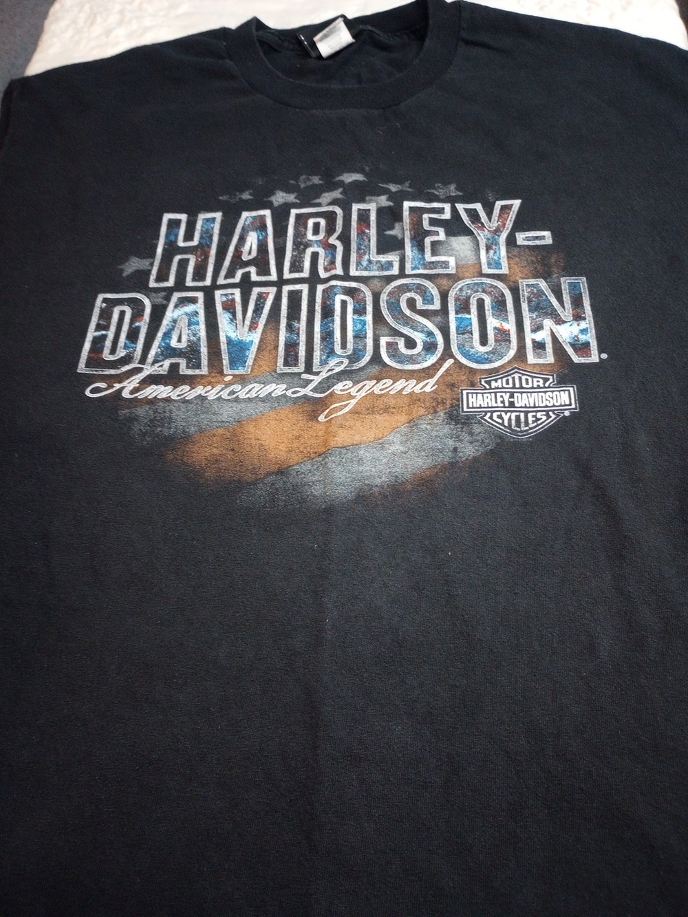 Harley-Davidson Black Short Sleeve 'American Legend' Graphic Tee Size Large